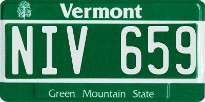 VT license plate NIV659