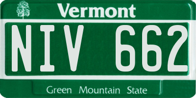 VT license plate NIV662