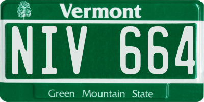 VT license plate NIV664