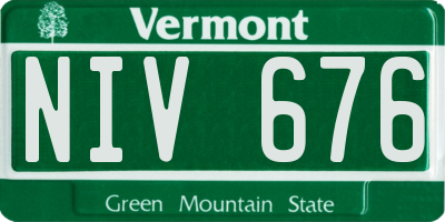 VT license plate NIV676