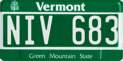 VT license plate NIV683