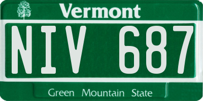 VT license plate NIV687