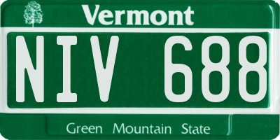 VT license plate NIV688