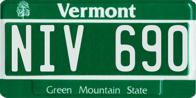 VT license plate NIV690