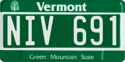 VT license plate NIV691
