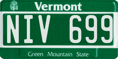 VT license plate NIV699