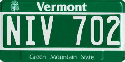 VT license plate NIV702