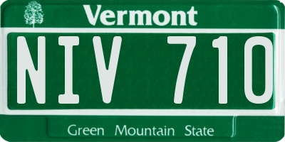 VT license plate NIV710