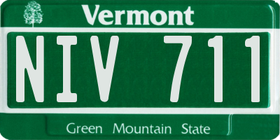 VT license plate NIV711