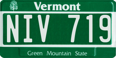 VT license plate NIV719