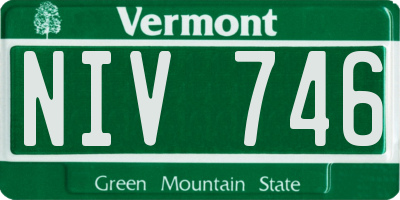 VT license plate NIV746