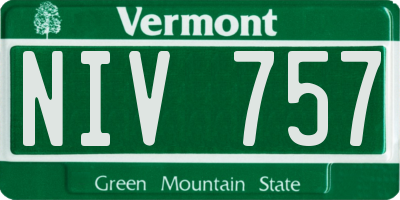 VT license plate NIV757