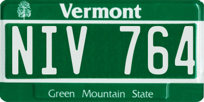VT license plate NIV764