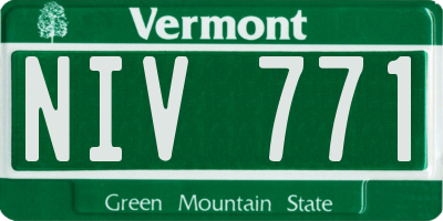 VT license plate NIV771