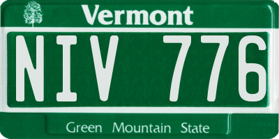 VT license plate NIV776