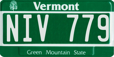 VT license plate NIV779