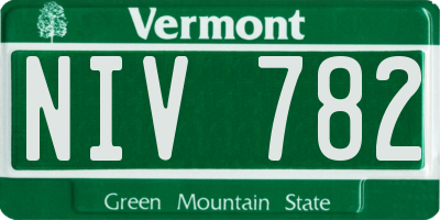 VT license plate NIV782