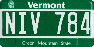 VT license plate NIV784