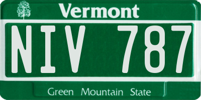 VT license plate NIV787