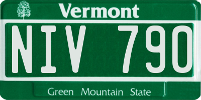 VT license plate NIV790