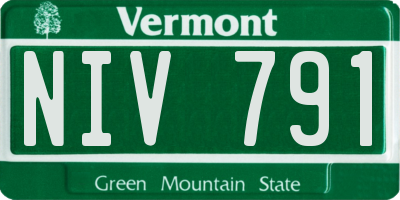 VT license plate NIV791