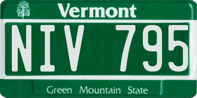 VT license plate NIV795