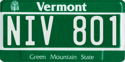 VT license plate NIV801