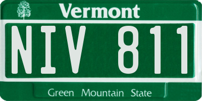 VT license plate NIV811