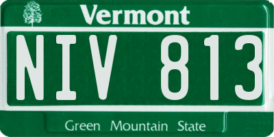 VT license plate NIV813