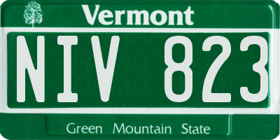 VT license plate NIV823