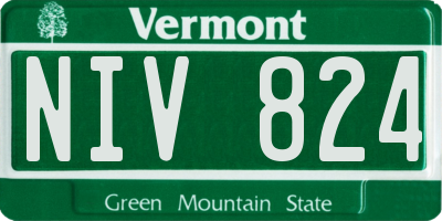 VT license plate NIV824
