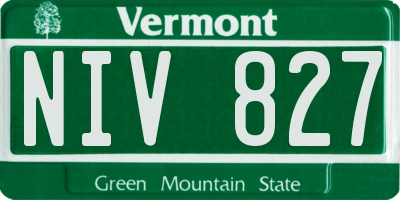 VT license plate NIV827