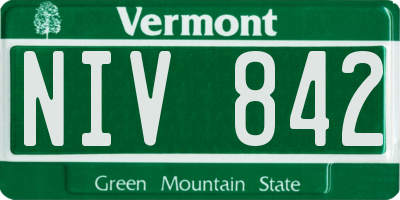 VT license plate NIV842