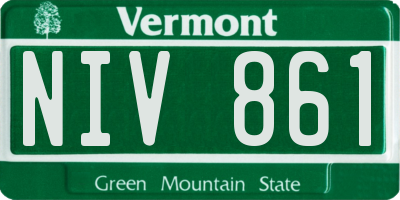 VT license plate NIV861
