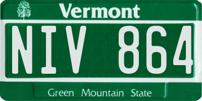 VT license plate NIV864