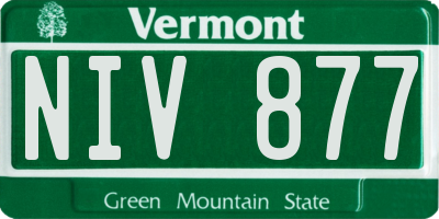 VT license plate NIV877