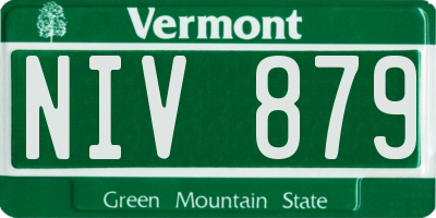 VT license plate NIV879