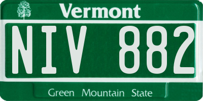 VT license plate NIV882