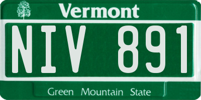 VT license plate NIV891