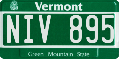 VT license plate NIV895