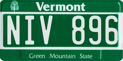 VT license plate NIV896
