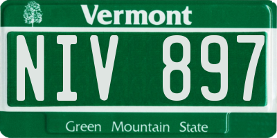 VT license plate NIV897