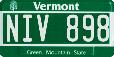 VT license plate NIV898