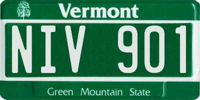 VT license plate NIV901