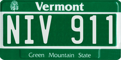 VT license plate NIV911
