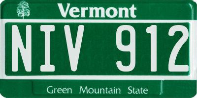 VT license plate NIV912