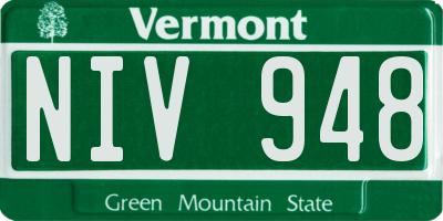 VT license plate NIV948
