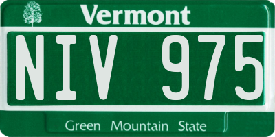 VT license plate NIV975