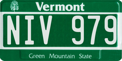 VT license plate NIV979