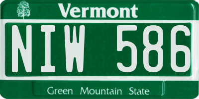 VT license plate NIW586
